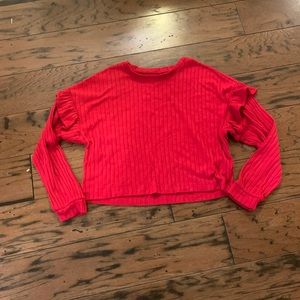 Old Navy Red Ribbed Top - 10/12